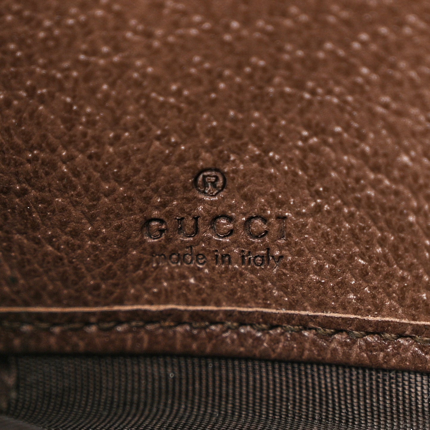 GG Supreme Monogram Web Ophidia Zip Around Wallet Brown
