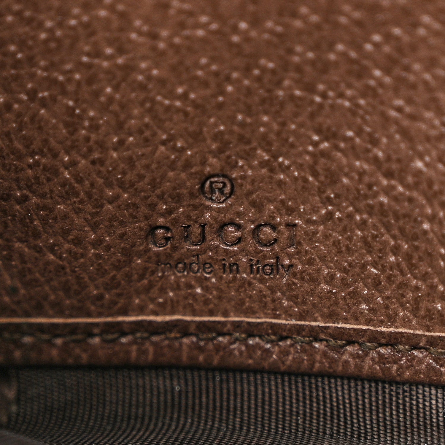 Gucci GG Supreme Monogram Web Ophidia Zip Around Wallet Brown 6 of 10