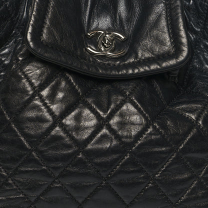 Chanel Glazed Calfskin Quilted Beijing Backpack Black 9 of 13