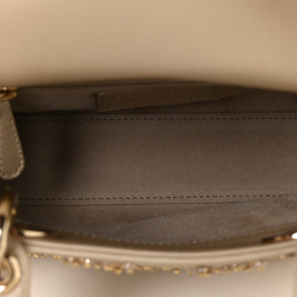 Christian Dior Metallic Lambskin Crystal Cannage Mini Lady Dior Platinum 5 of 7
