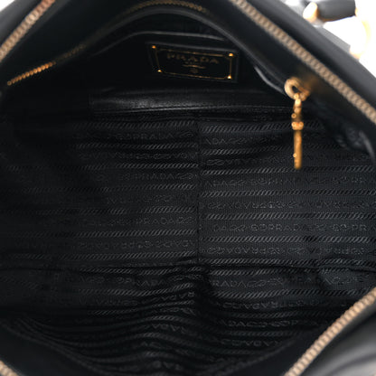 Prada Soft Calf Shopping Satchel Black 5 of 12