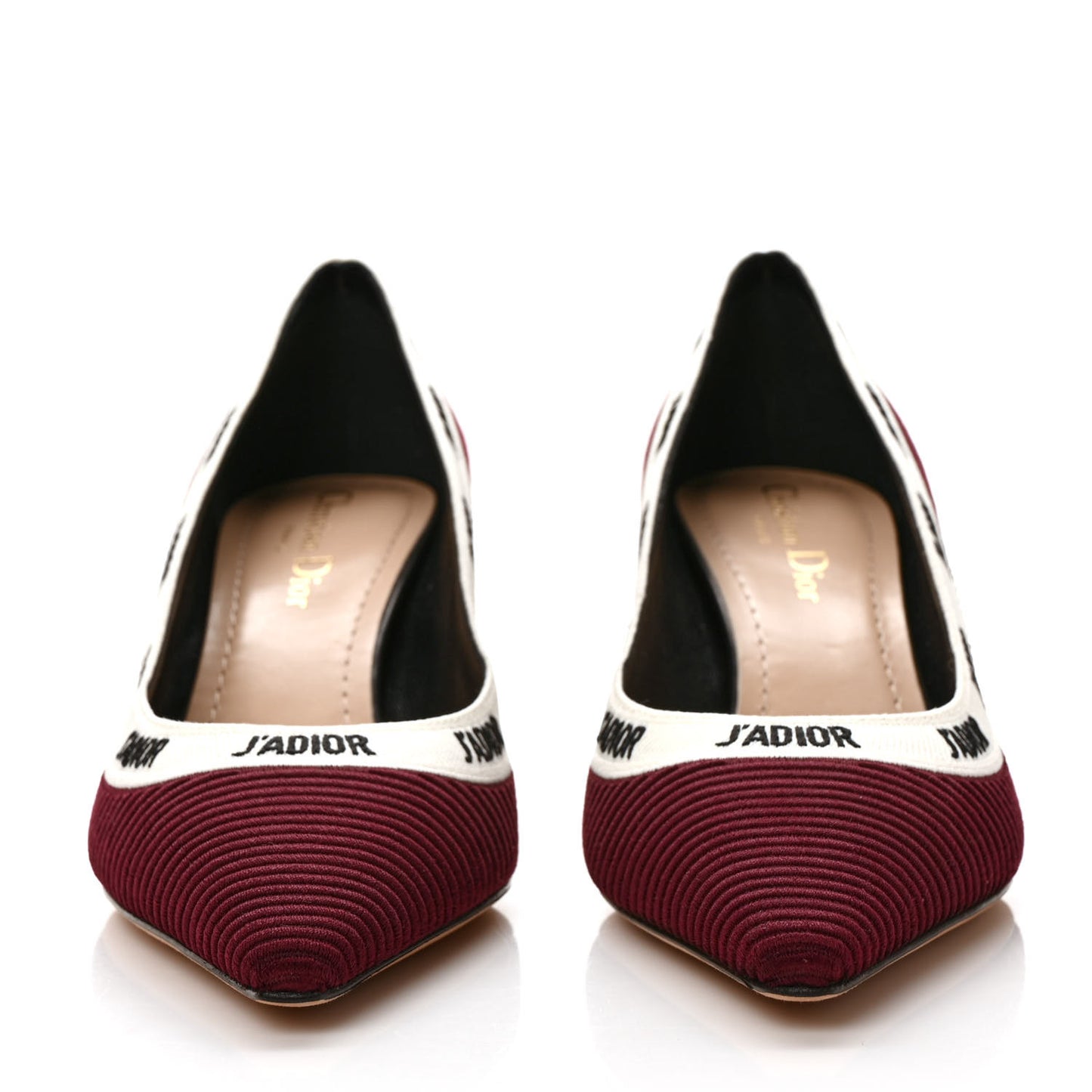 Technical Canvas Ribbon J'Adior 65mm Pumps 38 Rouge Black