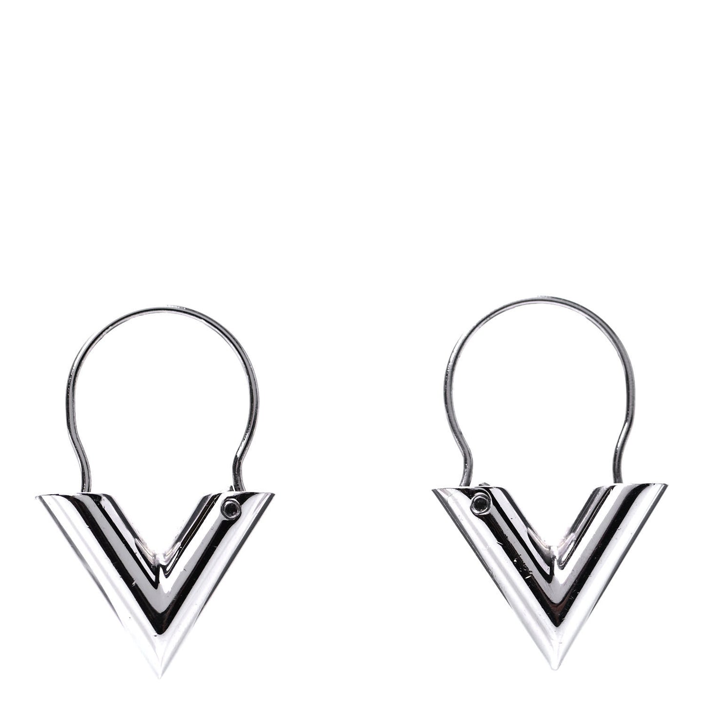 Essential V Hoop Earrings Silver
