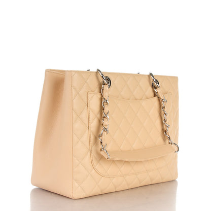 Chanel Caviar Quilted Grand Shopping Tote GST Beige Clair 3 of 7