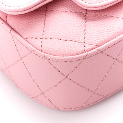 Chanel Caviar Quilted Mini Clutch With Chain Pink 10 of 12
