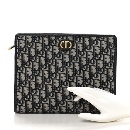 Christian Dior Oblique 30 Montaigne Pouch Blue 2 of 8