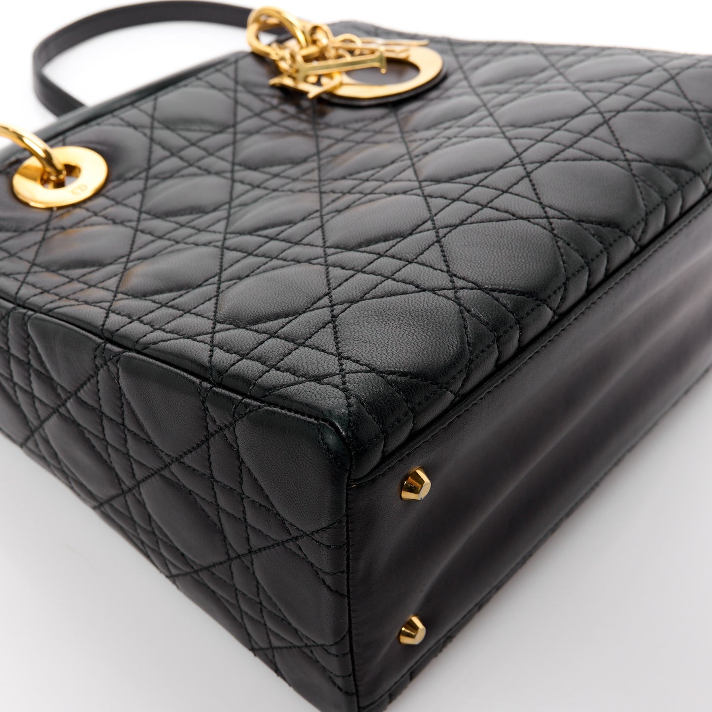 Lambskin Cannage Medium Lady Dior Black