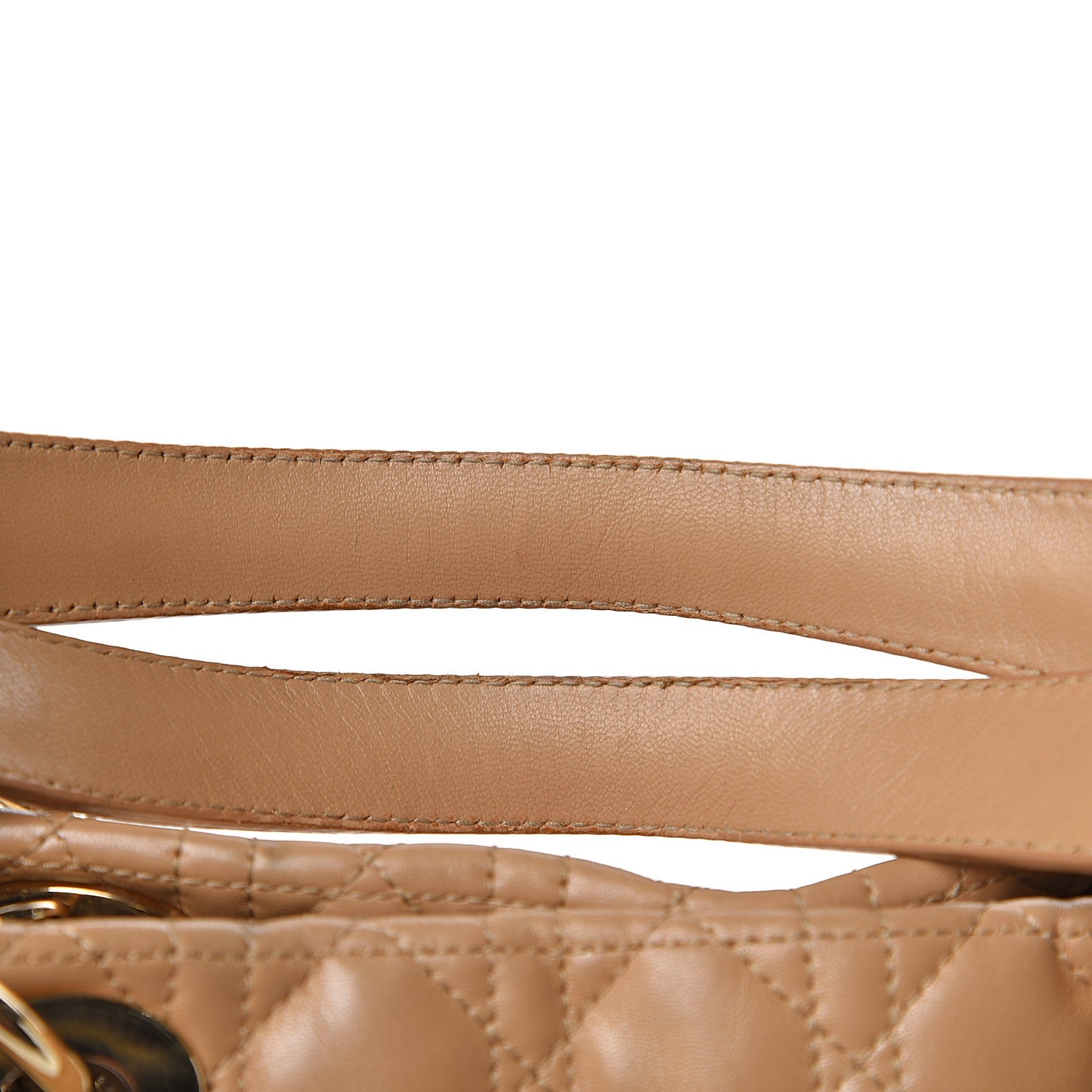 Lambskin Cannage Large Dior Soft Shopping Tote Beige
