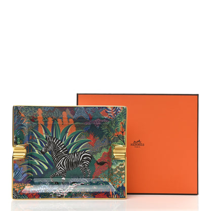 Hermes Porcelain Mountain Zebra Ashtray Chlorophylle 6 of 6