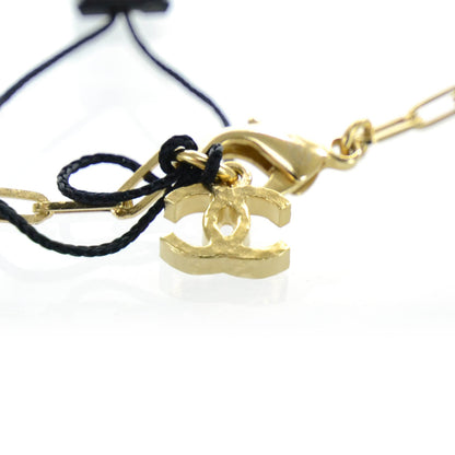 Chanel Hand Enameled Metal Amber Drop CC Necklace Gold 4 of 6