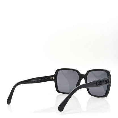 Chanel Acetate Square Sunglasses 5408 Black 4 of 7