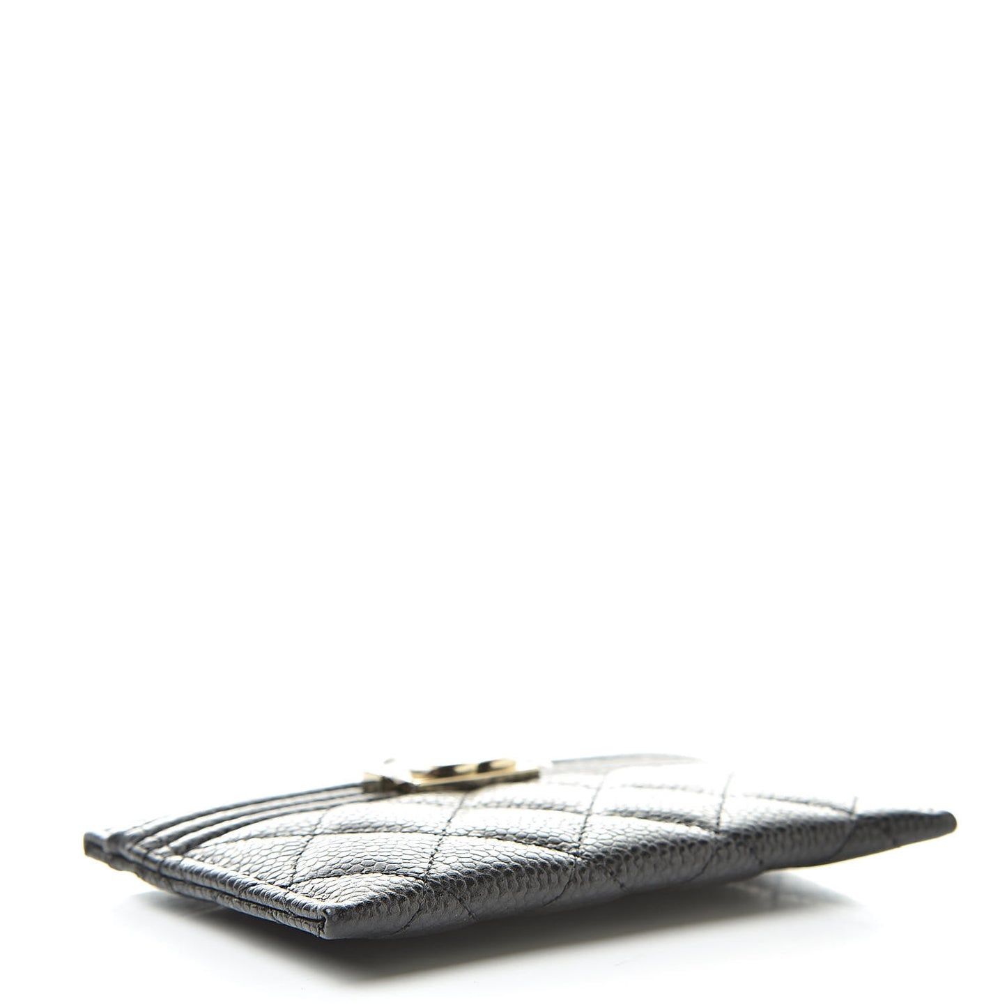 Caviar Quilted Boy Card Holder Black