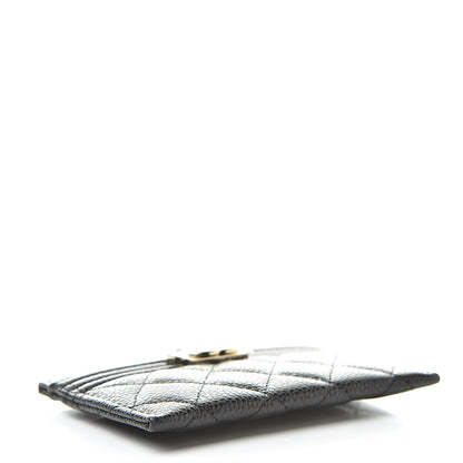 Chanel Caviar Quilted Boy Card Holder Black 4 of 9