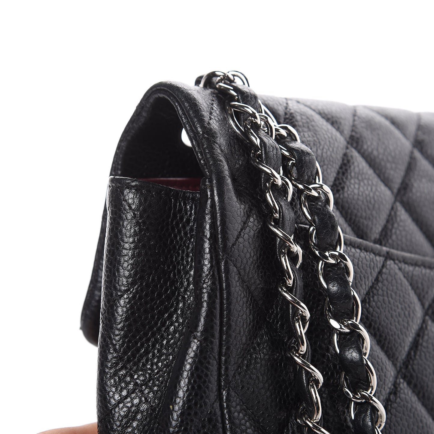 Caviar Quilted Mini Rectangular Flap Black