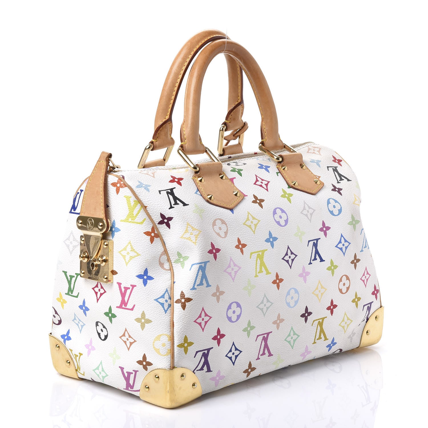 Louis Vuitton Monogram Multicolor Speedy 30 White 2 of 11