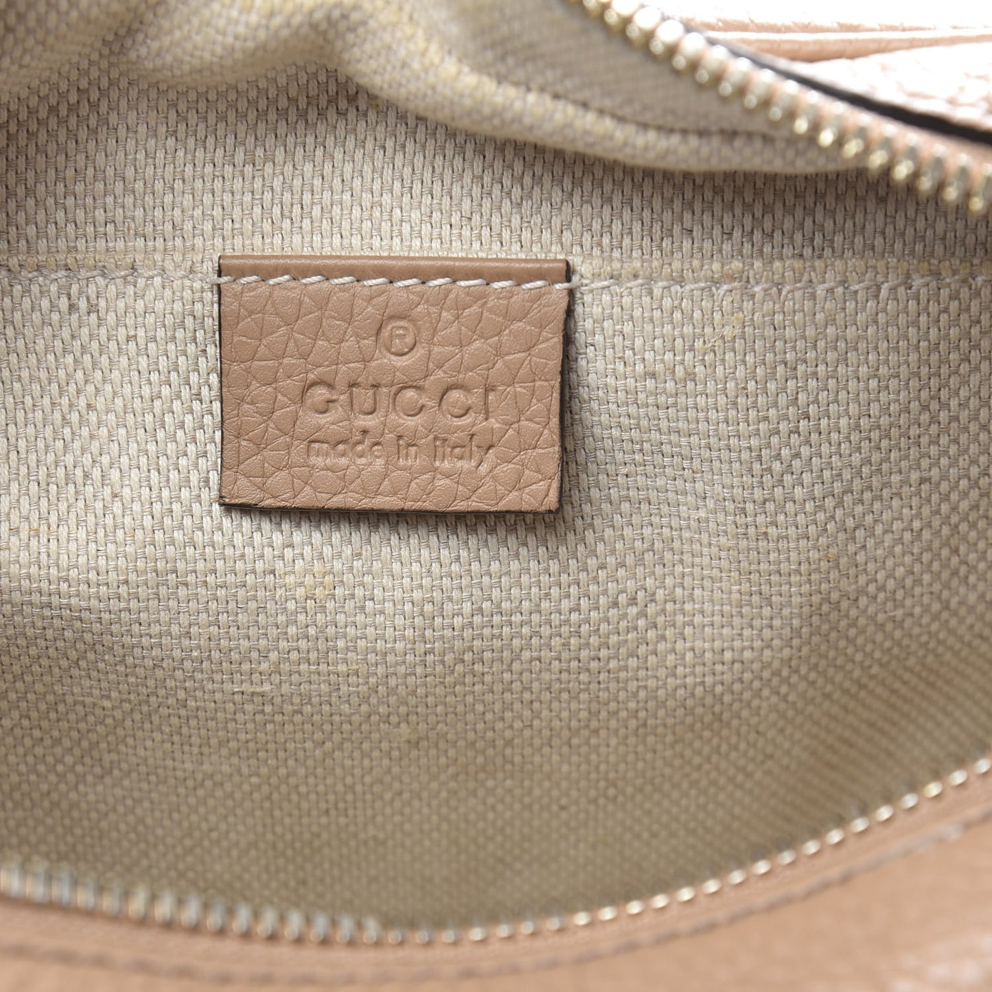 Pebbled Calfskin Small Soho Disco Bag Rose Beige