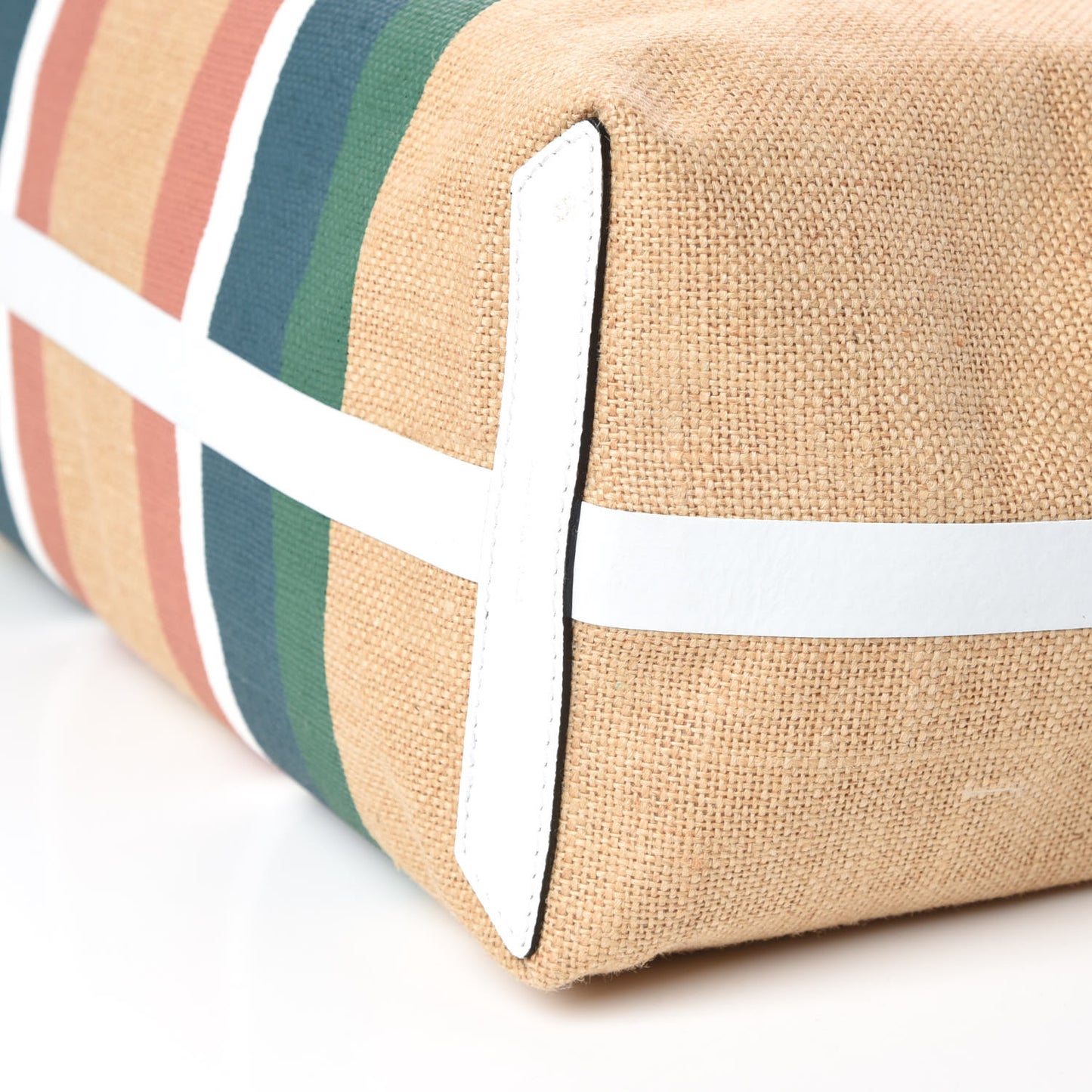 Raffia Stripes Medium The Giant Tote Bag Chalk White