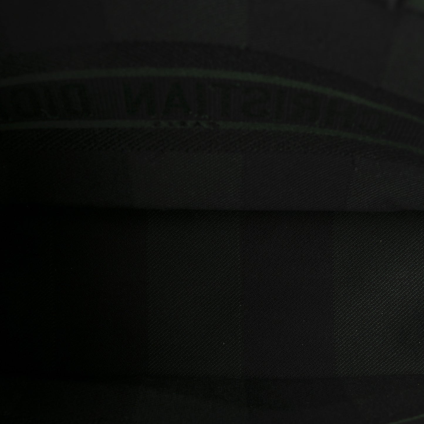 Canvas Embroidered Checkered Book Tote Black Green