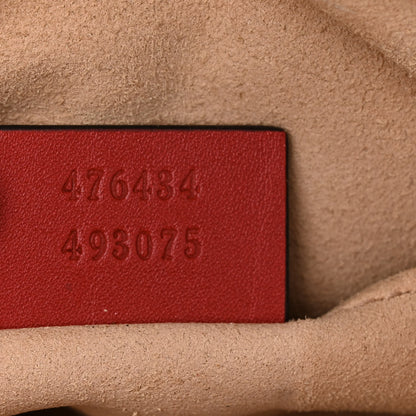 Gucci Calfskin Matelasse GG Marmont Belt Bag 95 38 Hibiscus Red 7 of 10