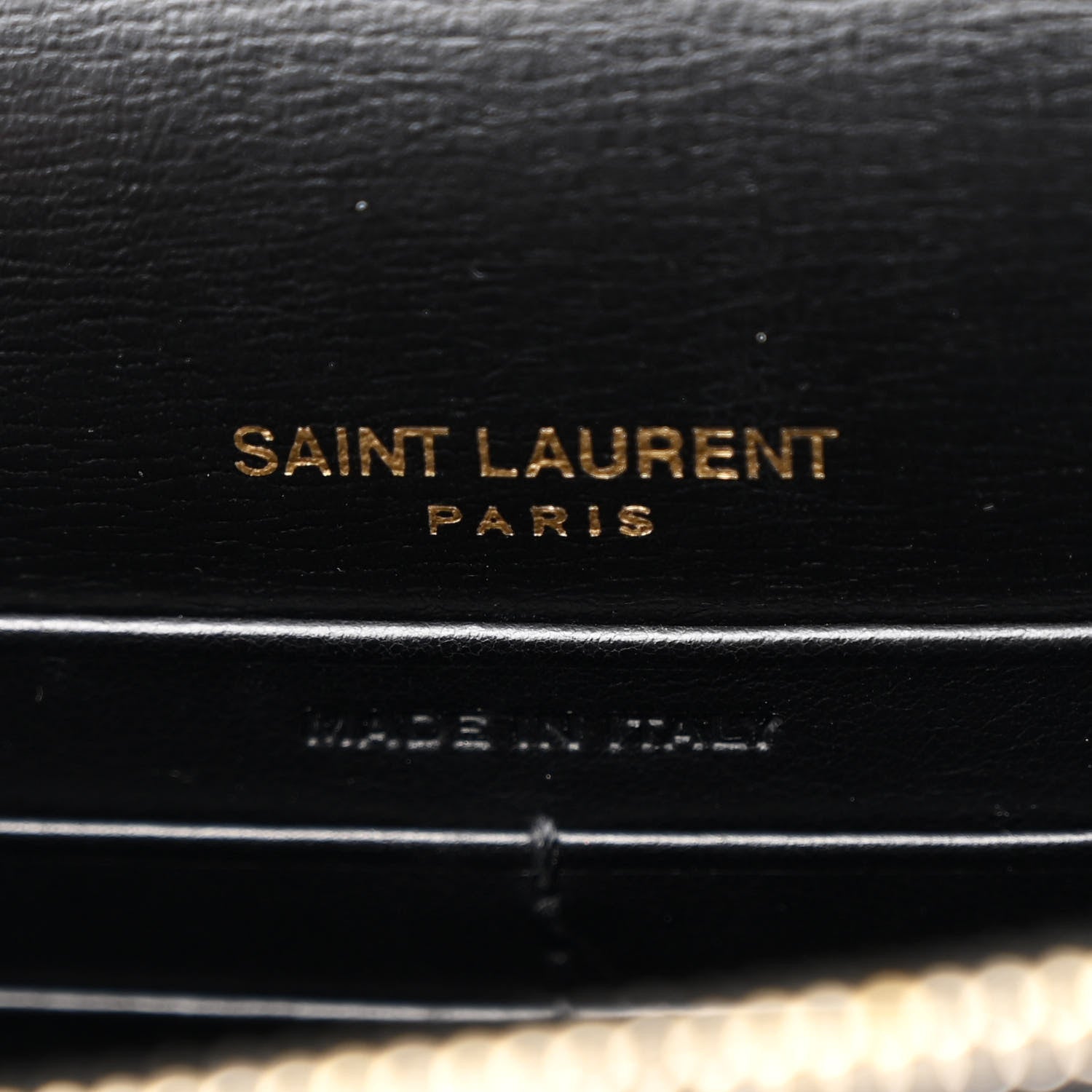 Saint Laurent Calfskin Monogram Sunset Chain Wallet Black 6 of 12