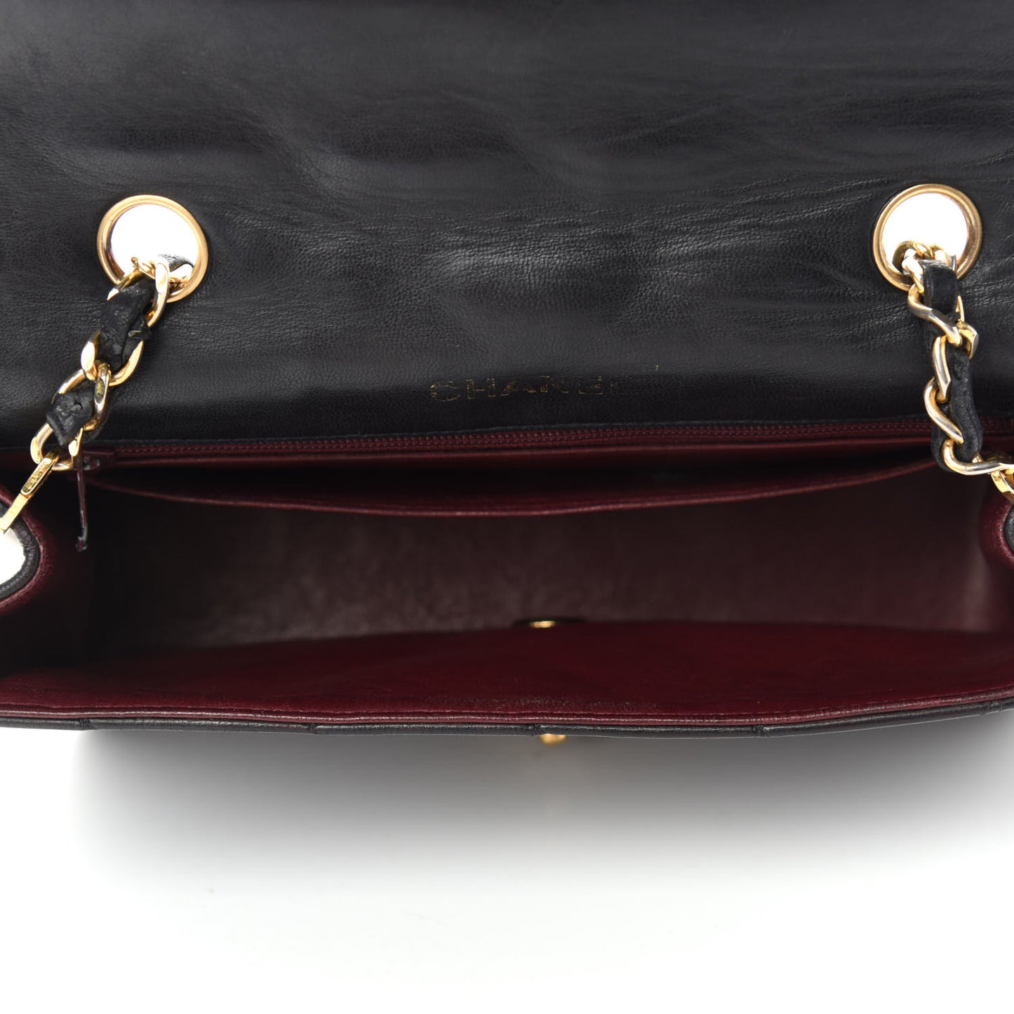Lambskin Quilted Small Single Flap Black