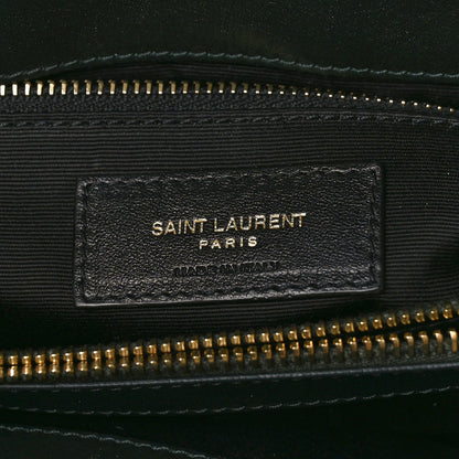 Saint Laurent Suede Y Quilted Monogram Medium Loulou Chain Satchel Deep Green 6 of 8