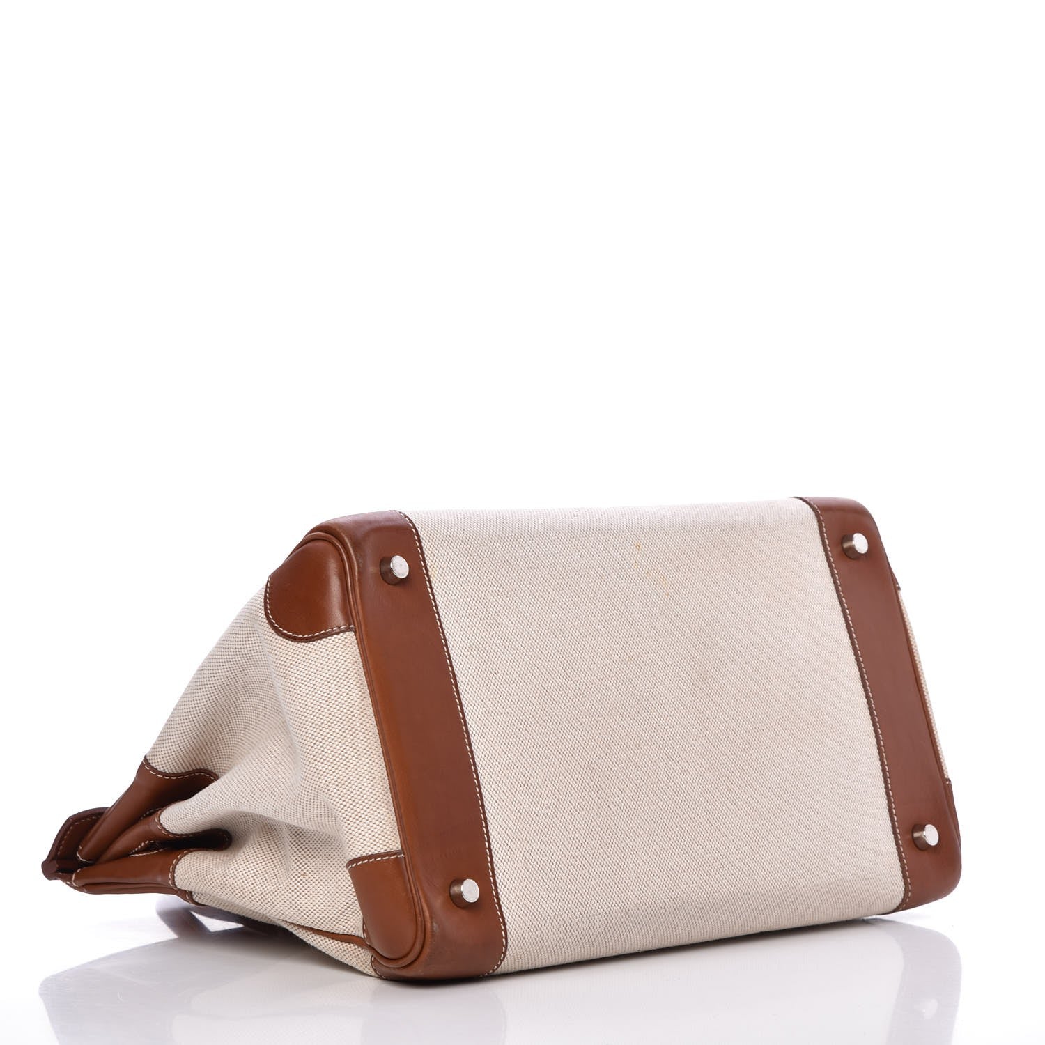 Hermes Toile Barenia Birkin 35 Fauve 5 of 45