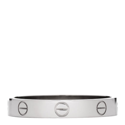 Cartier 18K White Gold 3.5mm LOVE Wedding Band Ring 63 10.25 3 of 5