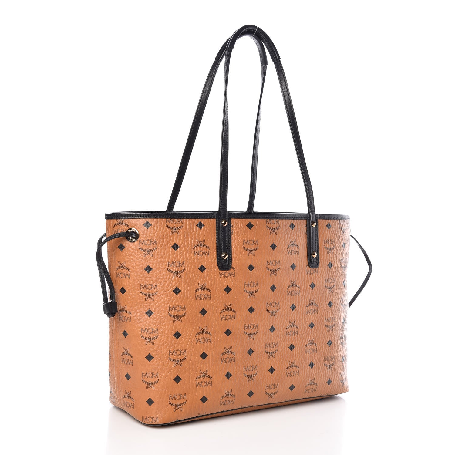 MCM Metallic Galaxy Visetos Medium Project Reversible Shopper Tote Cognac Multicolor 4 of 11