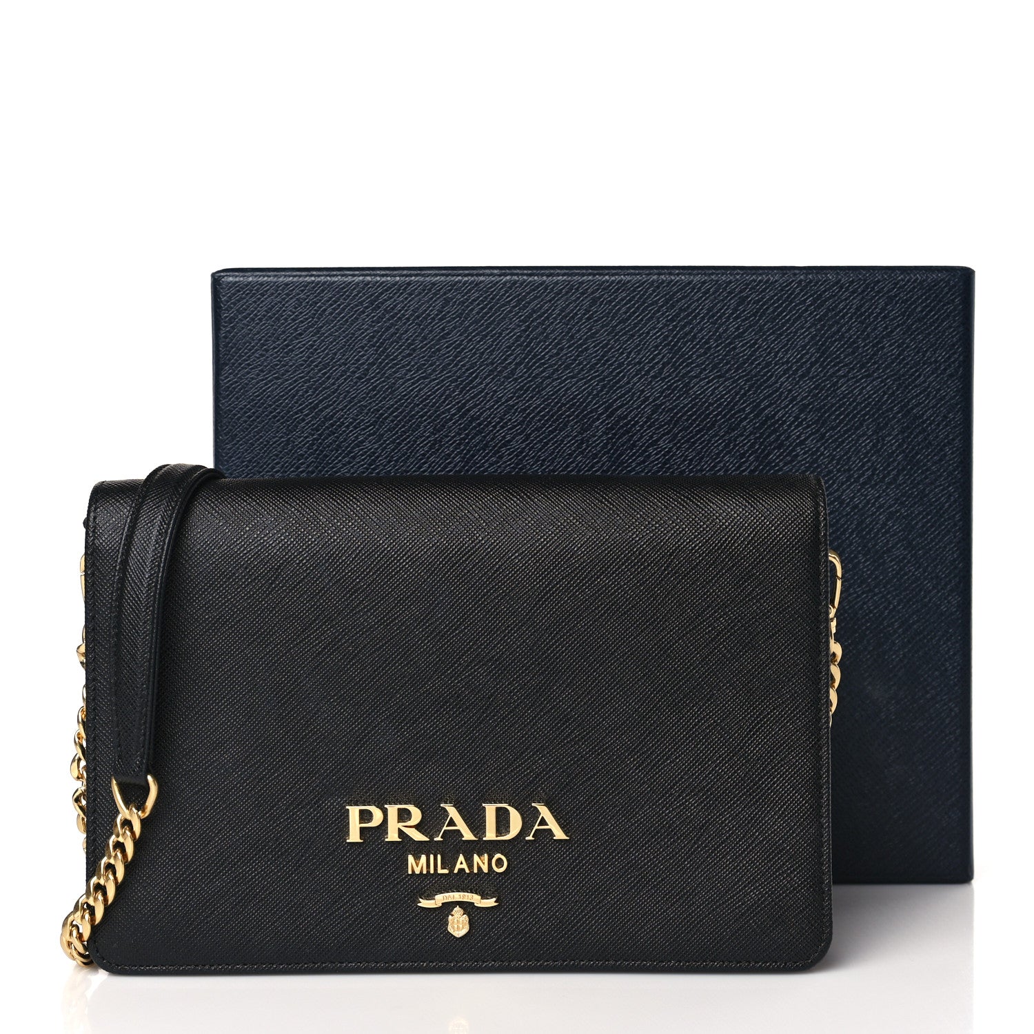 Prada Saffiano Lux Mini Crossbody Bag Black 10 of 10
