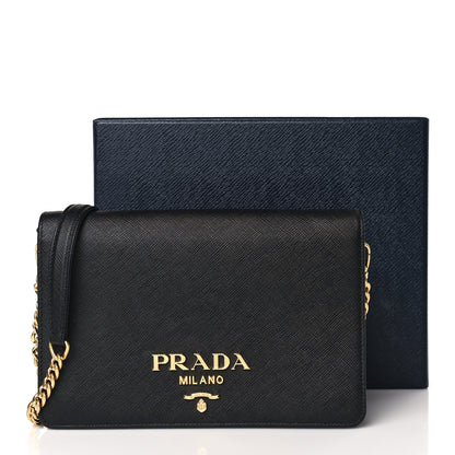 Prada Saffiano Lux Mini Crossbody Bag Black 10 of 10