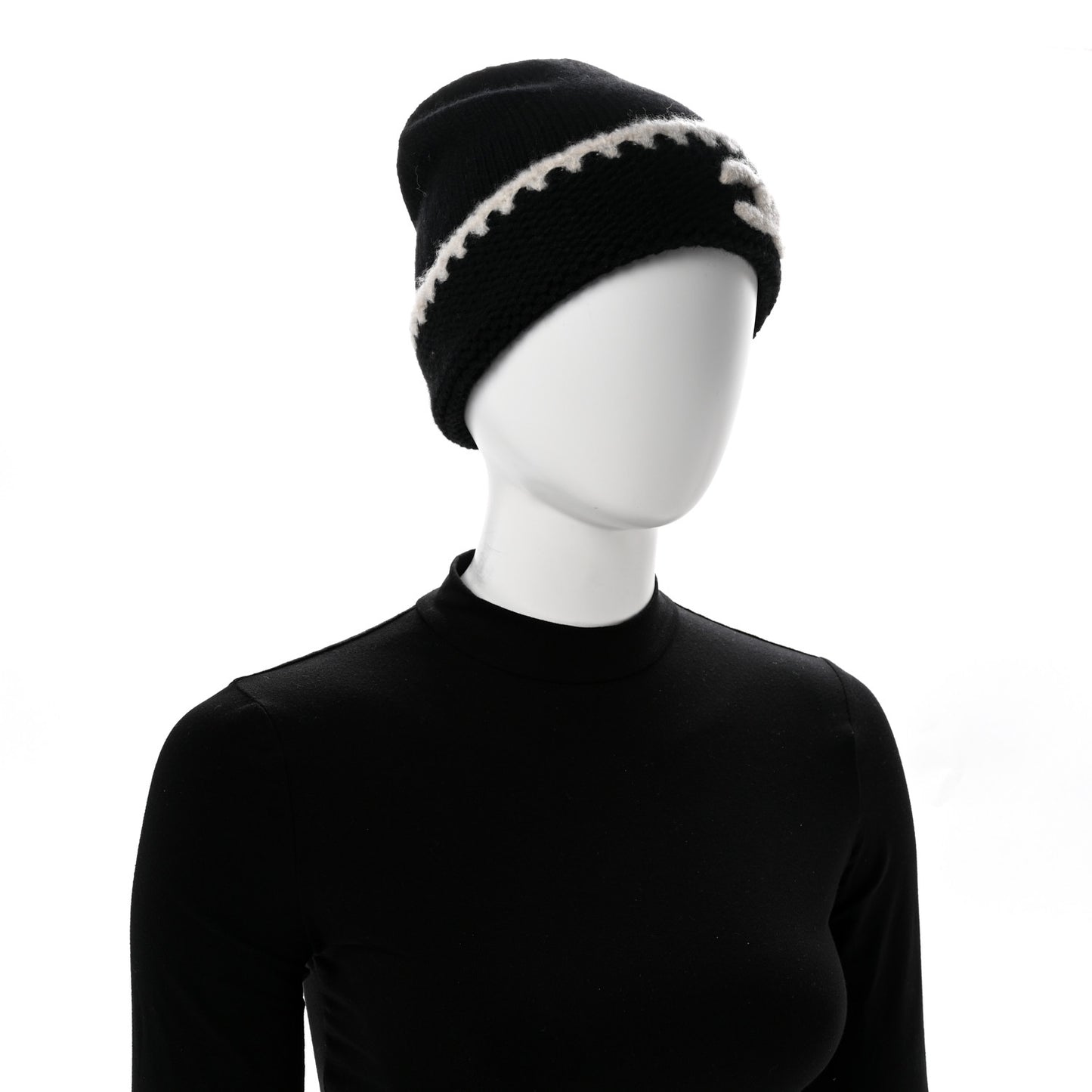 Cashmere CC Logo Beanie Hat Black