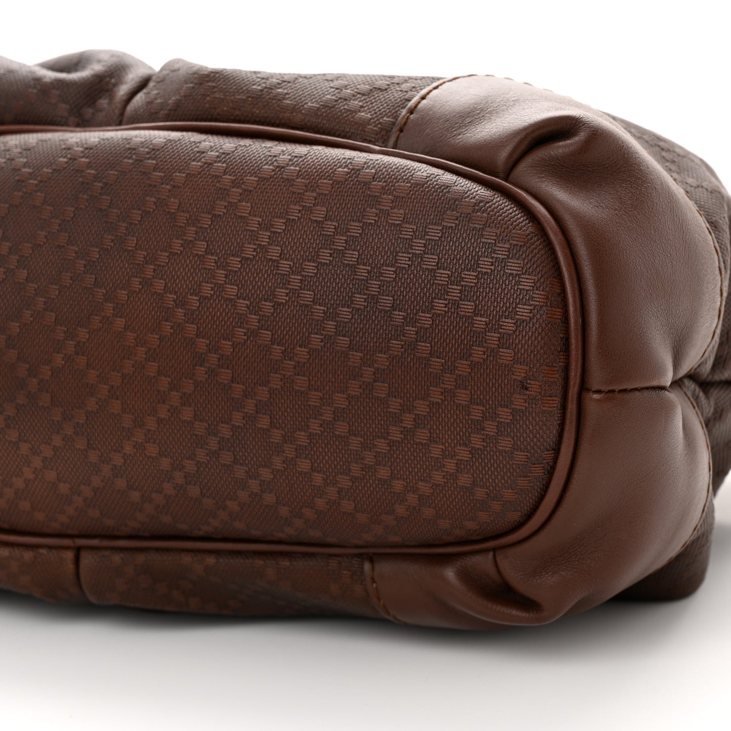 Diamante Medium Sukey Top Handle Bag Dark Brown