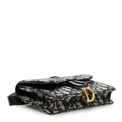 Christian Dior Oblique Saddle Belt Bag Blue 4 of 8