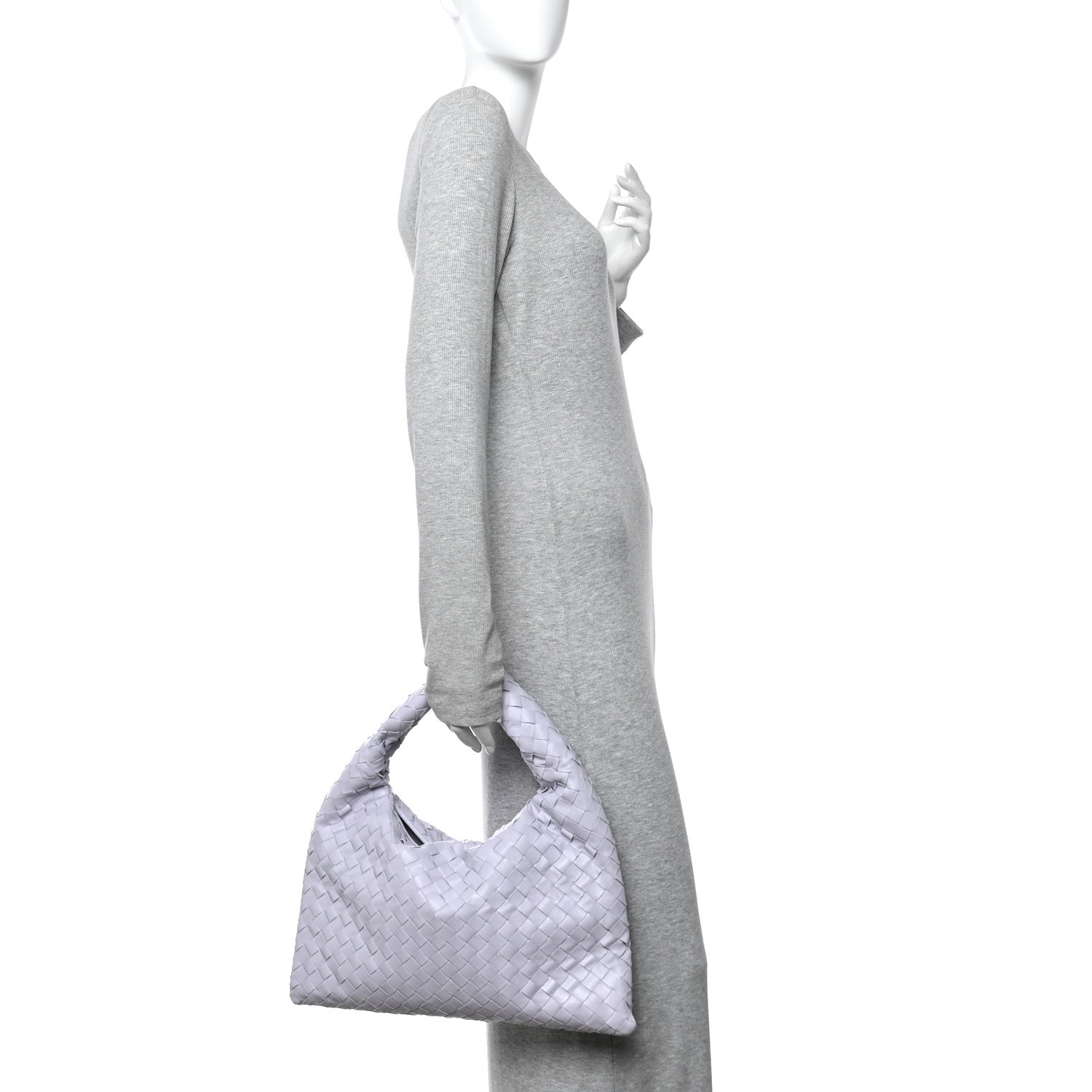Bottega Veneta Calfskin Intrecciato Small Hop Oyster Lilac 2 of 10