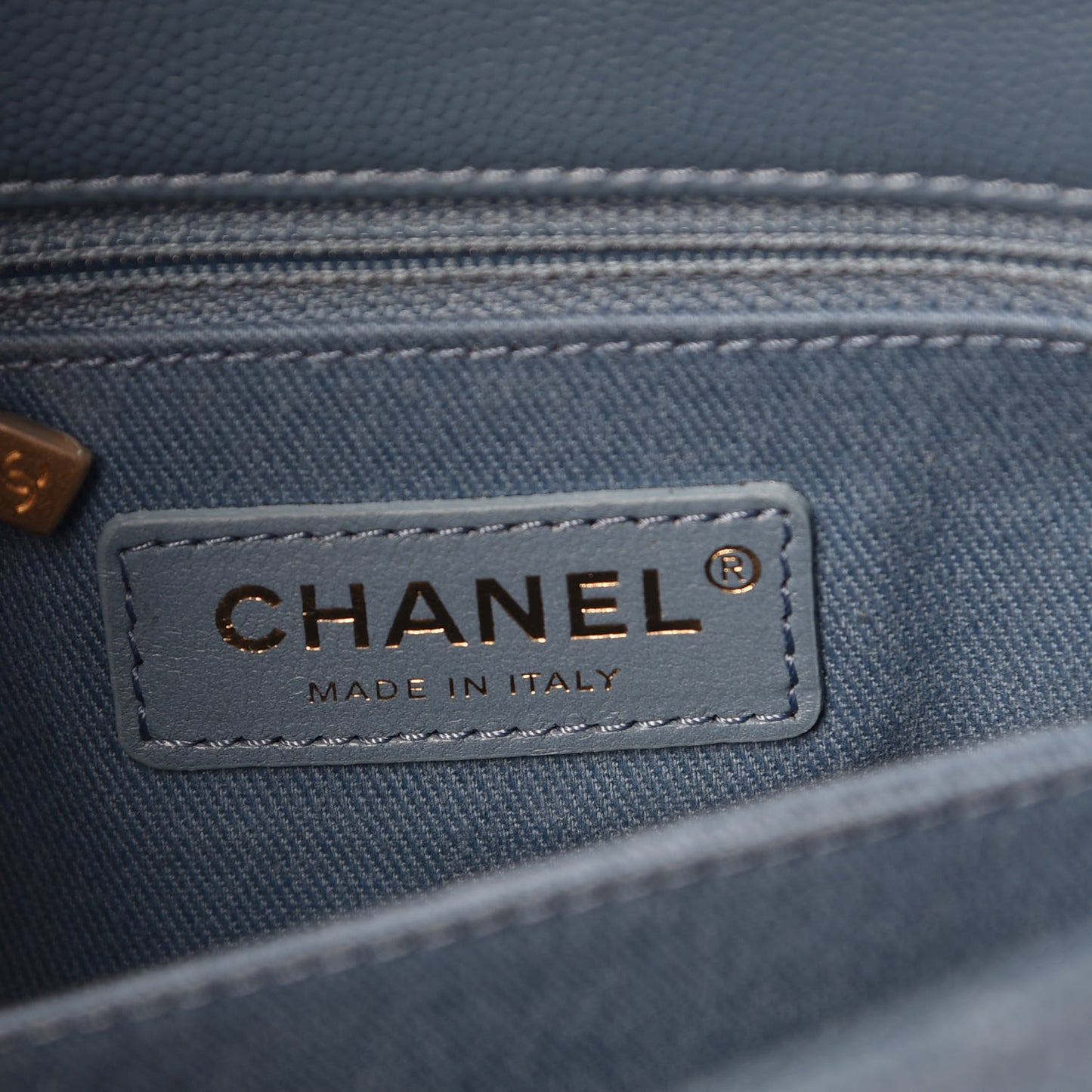 Caviar Quilted Mini Coco Handle Flap Blue