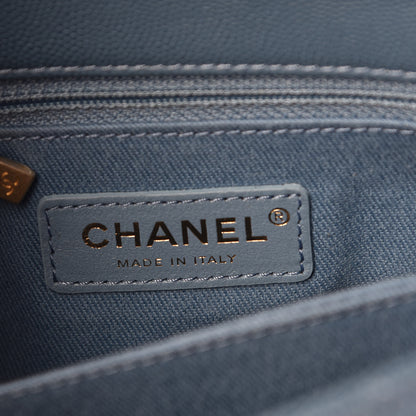 Chanel Caviar Quilted Mini Coco Handle Flap Blue 6 of 10