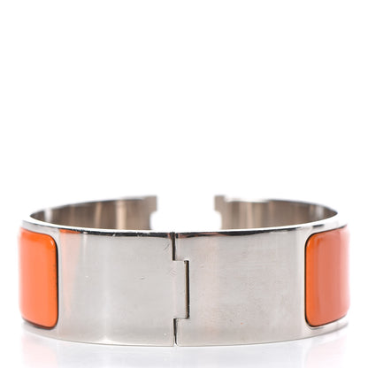Hermes Enamel Wide Clic Clac H Bracelet PM Orange 3 of 5