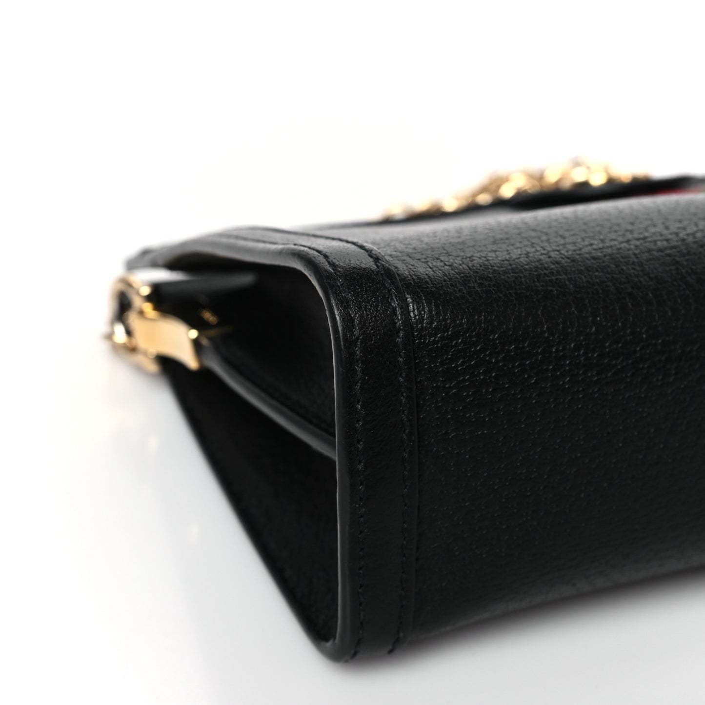 Calfskin GG Web Small Ophidia Chain Shoulder Bag Black