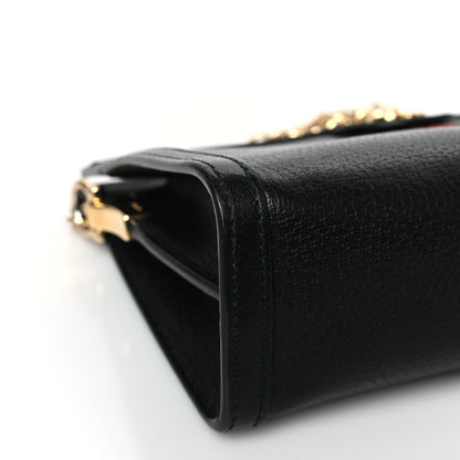 Gucci Calfskin GG Web Small Ophidia Chain Shoulder Bag Black 8 of 9