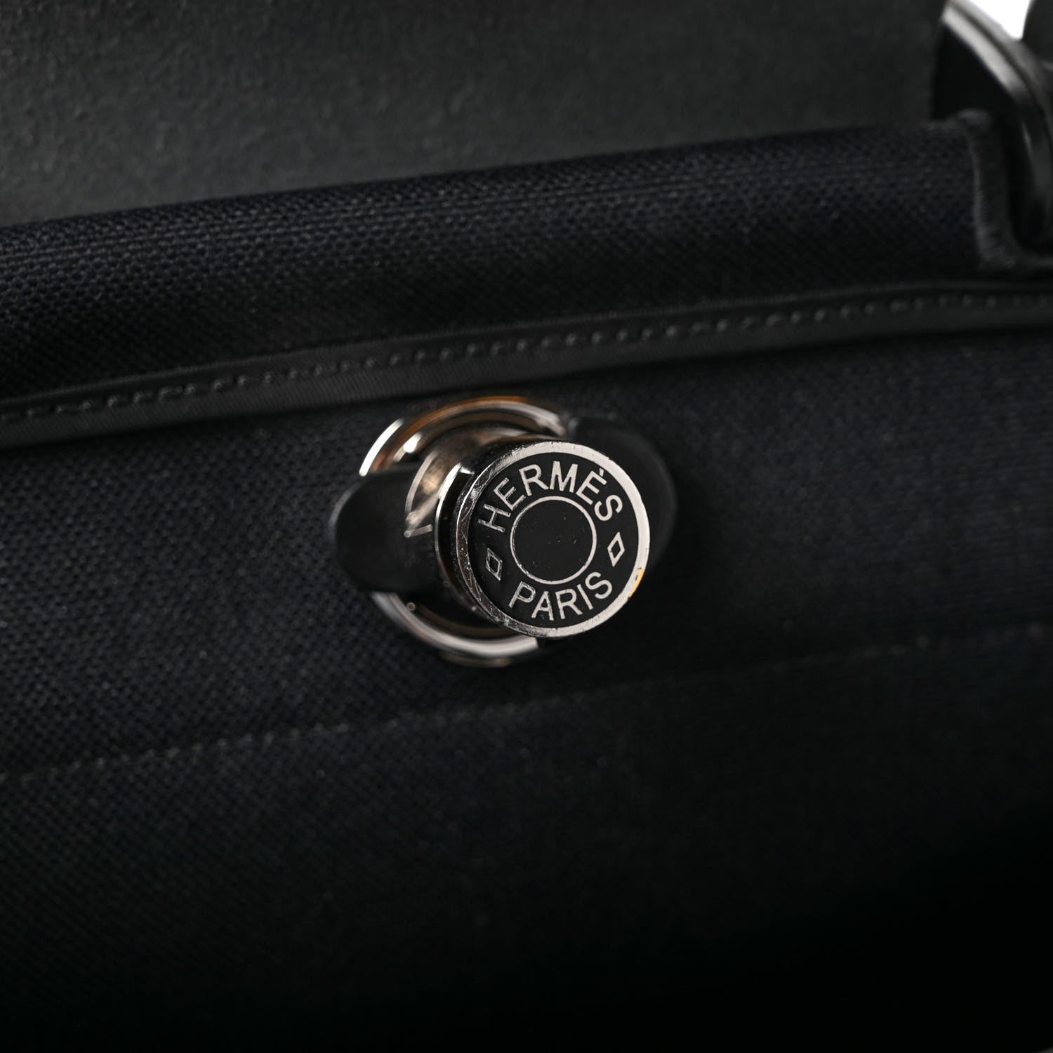 Hermes Military Toile Vache Hunter Herbag Zip PM 31 Black 7 of 11