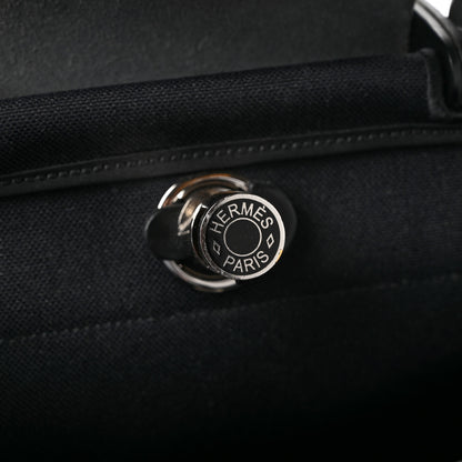 Hermes Military Toile Vache Hunter Herbag Zip PM 31 Black 7 of 11