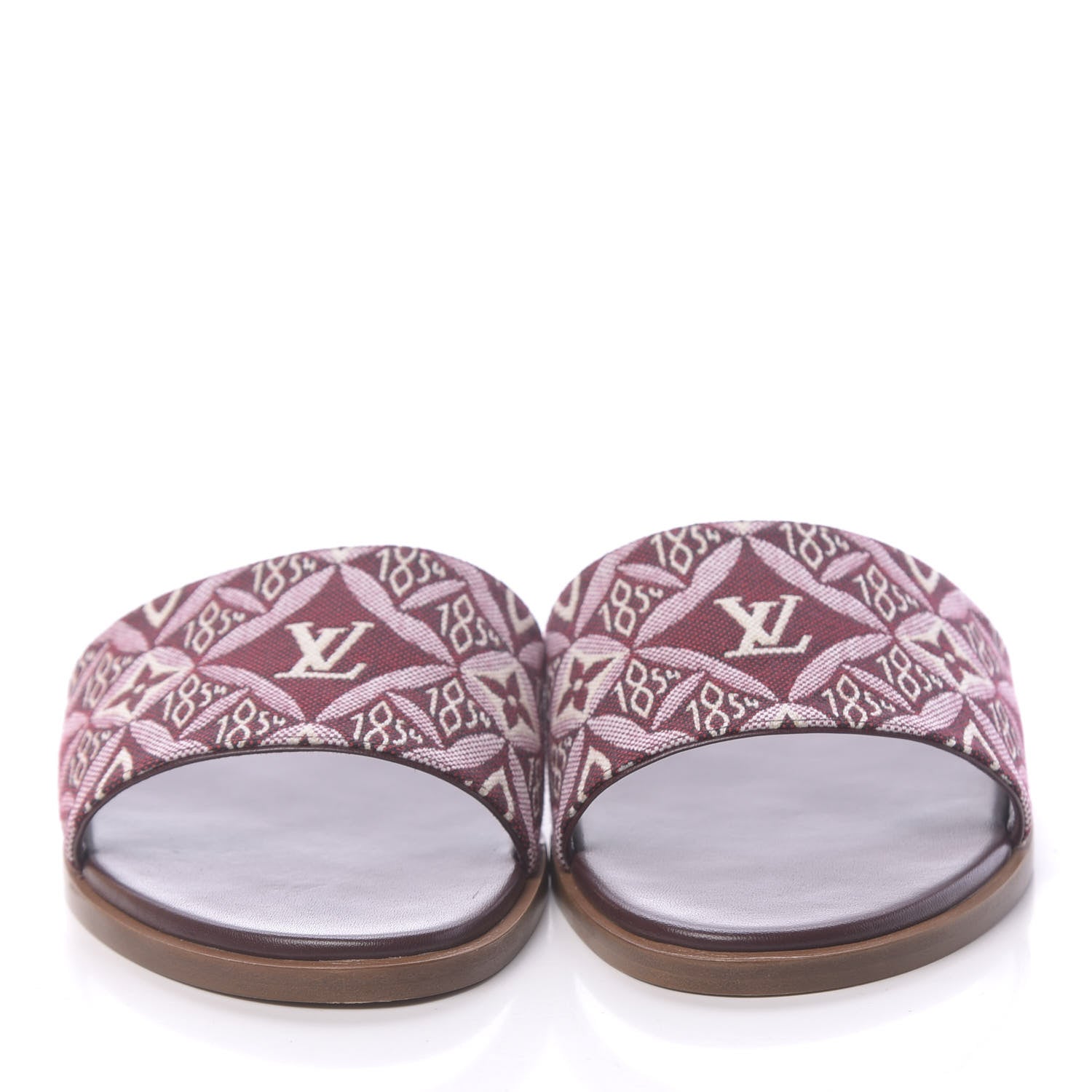 Louis Vuitton Jacquard Since 1854 Lock It Flat Mule 41 Bordeaux 2 of 10
