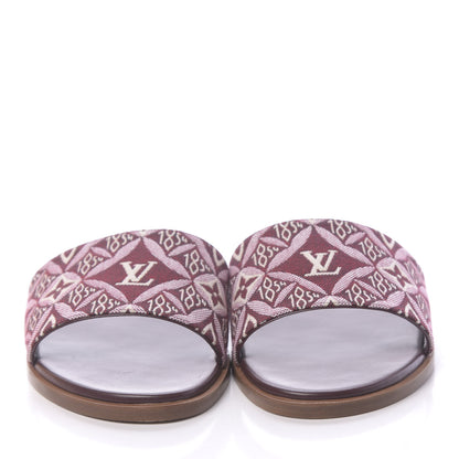 Louis Vuitton Jacquard Since 1854 Lock It Flat Mule 41 Bordeaux 2 of 10