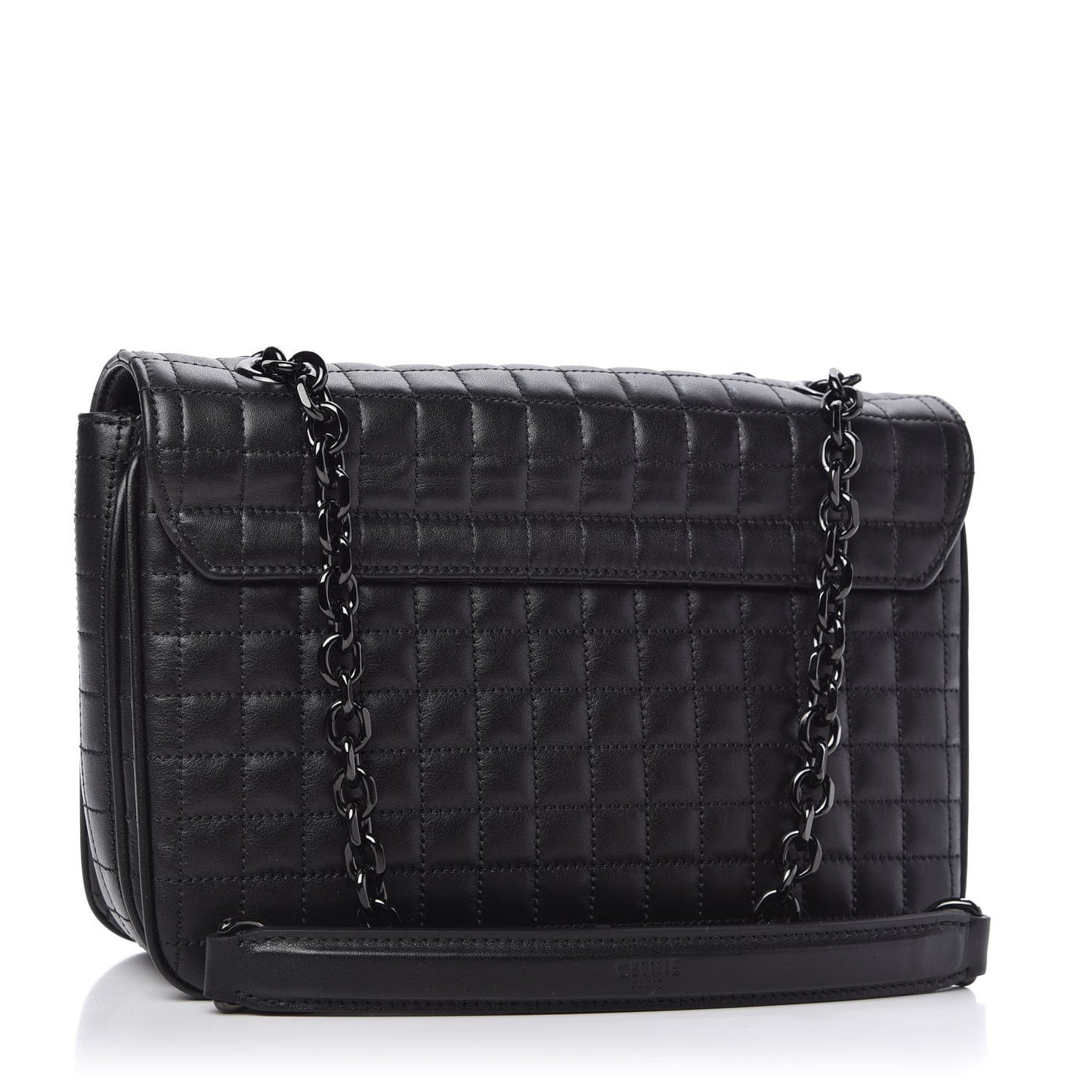 Calfskin Quilted Medium C Bag Black