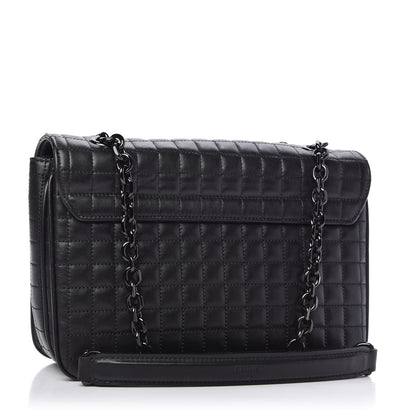Celine Calfskin Quilted Medium C Bag Black 3 of 10