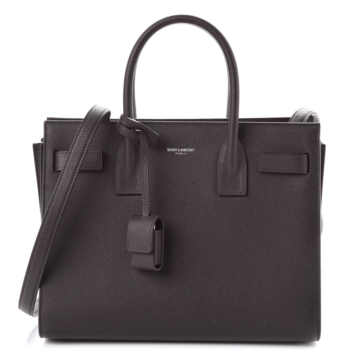 Saint Laurent Grained Calfskin Baby Sac De Jour Earth 1 of 8