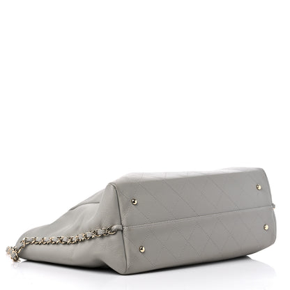 Chanel Bullskin Stitched Large Shopping Bag Grey 4 of 15