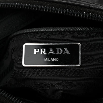 Prada Tessuto Nylon Saffiano Flat Messenger Bag Black 7 of 10