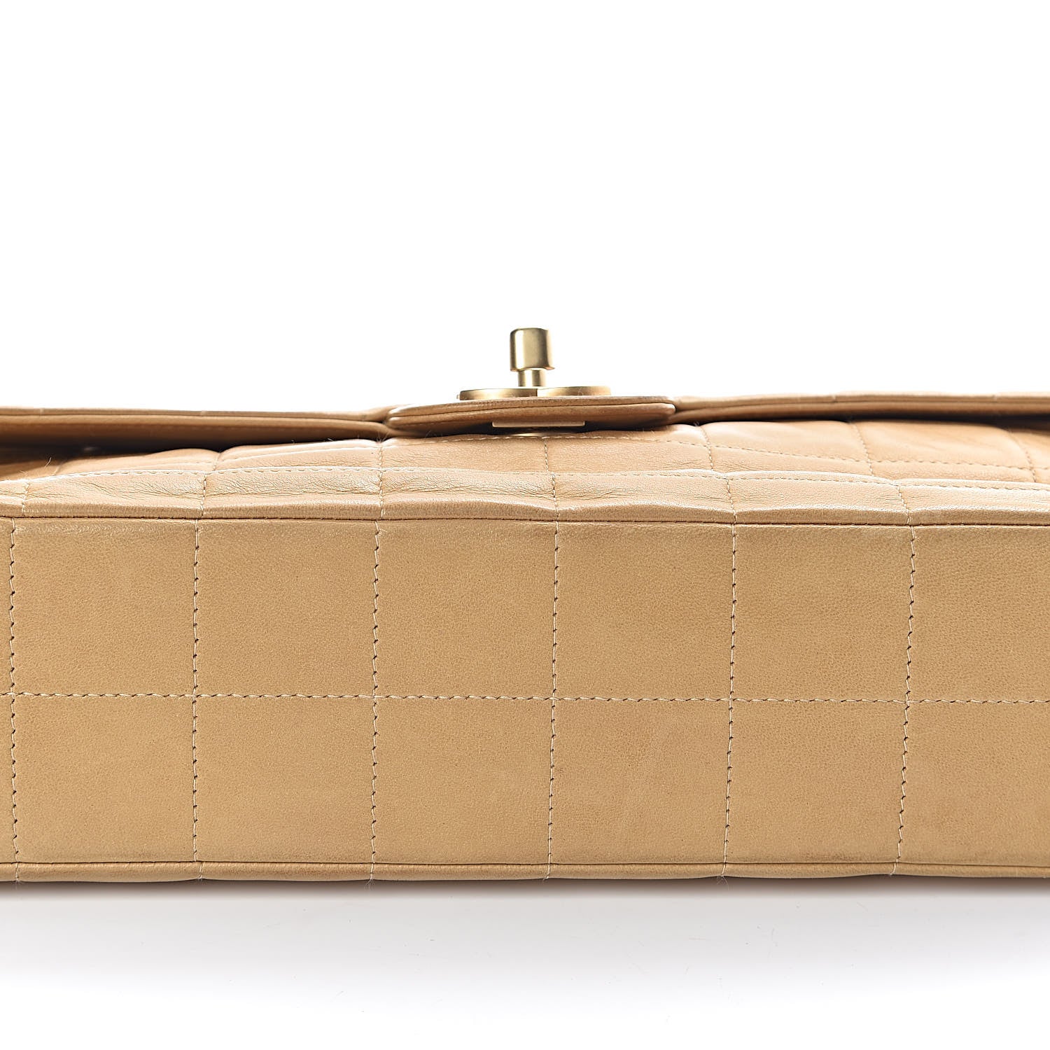 Chanel Lambskin Quilted Medium Chocolate Bar Flap Beige 16 of 17